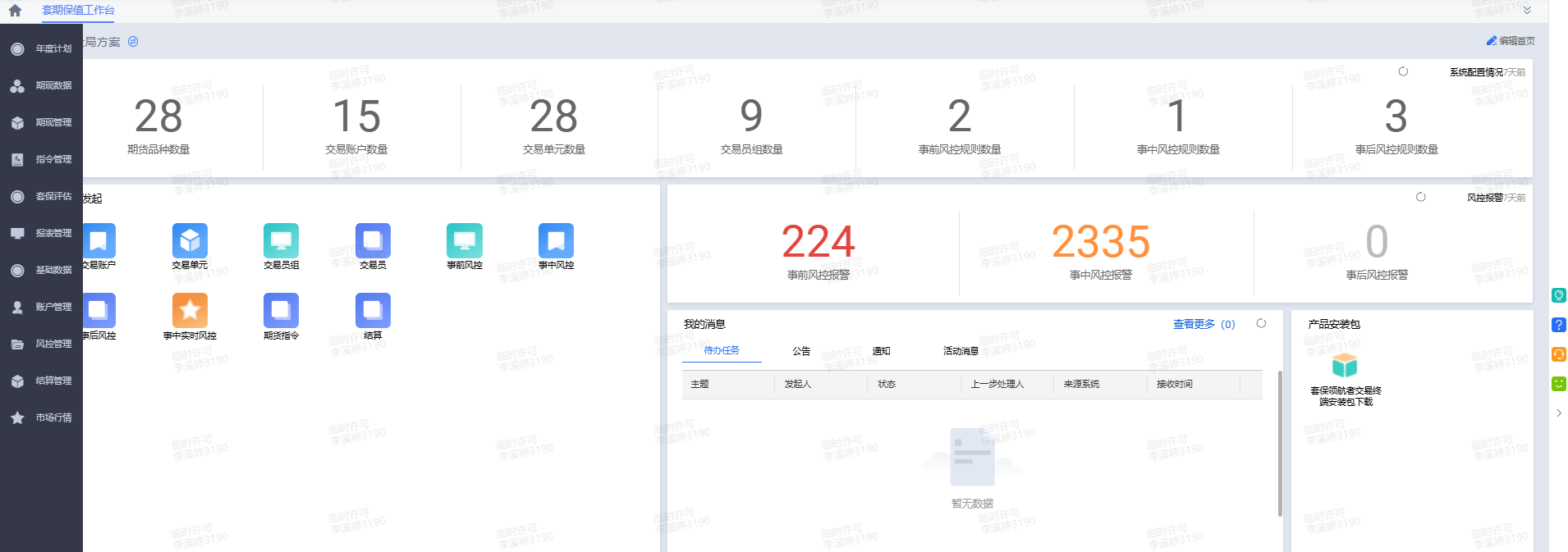 智慧云极 CTRM 产品界面